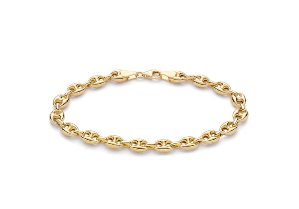 9ct Yellow Rambo Bead Chain Bracelet