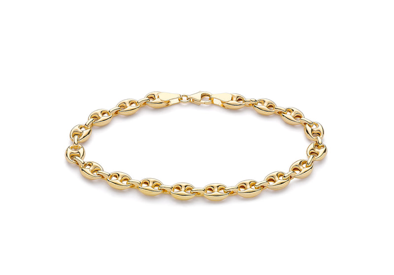 9ct Yellow Rambo Bead Chain Bracelet
