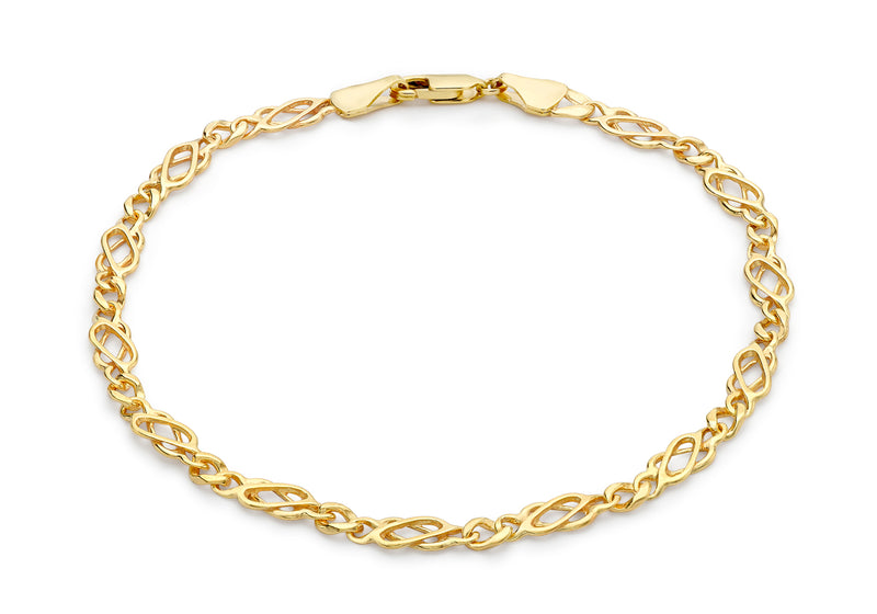 9ct Yellow Gold Celtic Lobster Clasp Bracelet