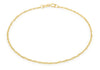 9ct Yellow Gold 20 Twist Curb Chain Bracelet 18m/7"9