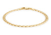 9ct Yellow Gold Diamond Cut Flat Curb Bracelet 18m/7"9
