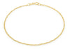 9ct Yellow Gold 16 Twist Curb Chain Anklet 23m/9"9