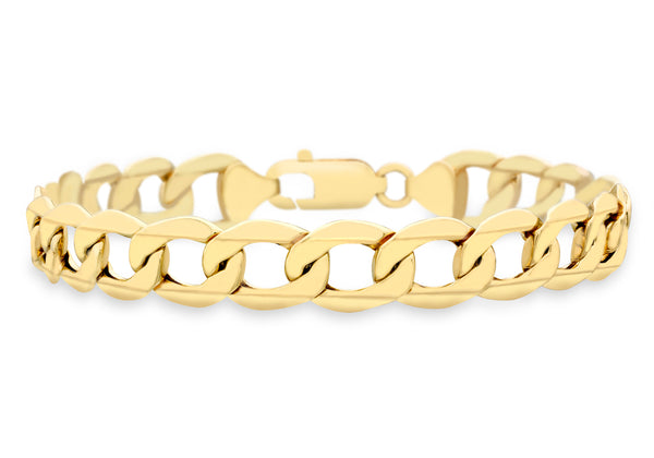 9ct Yellow Gold Hollow Curb Bracelet 