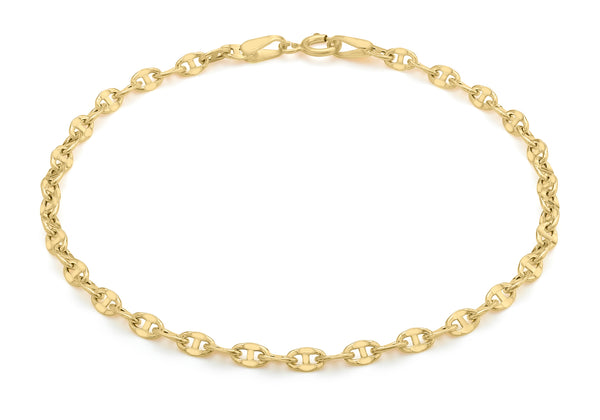 9ct Yellow Gold 65 Marine Style Bracelet 18m/7"9