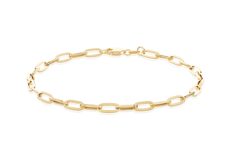 9ct Yellow Gold Paper Chain Bracelet