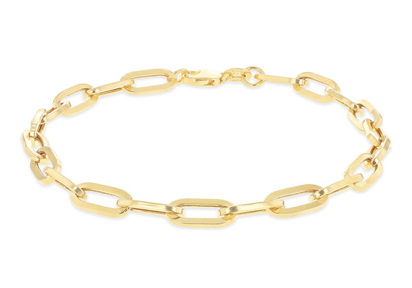 9ct Yellow Gold Links Paper Chain Bracelet