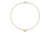 9ct Yellow Gold Heart Box Chain Anklet 24m/9.5"9