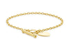 9ct Yellow Gold Heart T-Bar Bracelet 18m/7"9