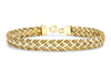 9ct Yellow Gold Textured Woven Bracelet 19m/7.5"9