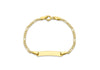 9ct Yellow Gold 17mm x 4.5mm Hollow Figaro Child's ID Bracelet 13m/5"9