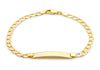 9ct Yellow Gold 33mm x 7mm Flat 120 Curb ID Bracelet 19m/7.5"9
