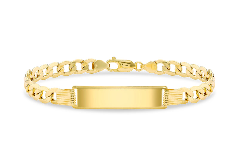 9ct Yellow Gold Curb ID Bracelet