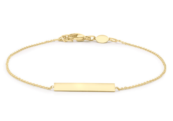 9ct Yellow Gold Horizontal Bar Adjustable Bracelet