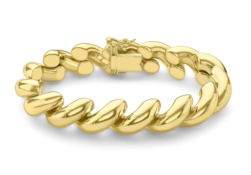 9ct Yellow Gold San Marco Bracelet 20m/8"9