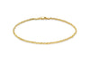 9ct Yellow Gold 2mm Rope Chain Bracelet 19m/7.5"9