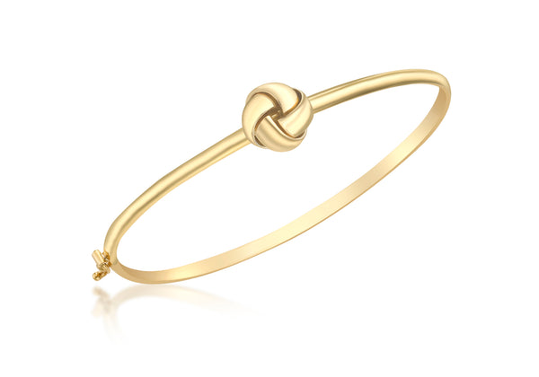 9ct Yellow Gold 4 Way Knot Flexible Bangle