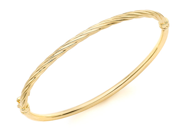 9ct Yellow Gold Half Twist Bangle