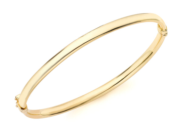 9ct Yellow Gold Oval Bangle