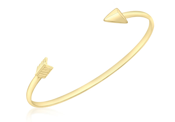 9ct Yellow Gold Arrow Bangle