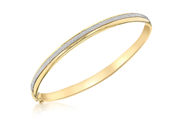 9ct Yellow Gold 5.5mm Stardust Bangle