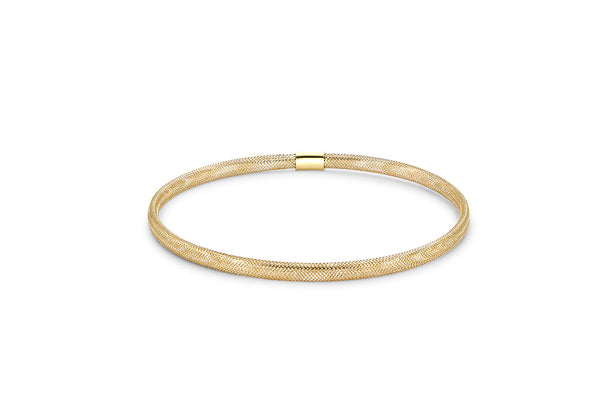 9ct Yellow Gold Mesh Flexible Slip Bangle