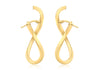 9ct Yellow Gold Square infinity Wave Illusion Earrings