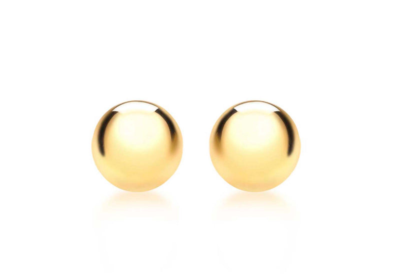9ct Gold 5mm Polished Child's Stud Earrings 