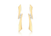 9ct Yellow Gold 0.10ct Diamond 3-Stone Drop Earrings