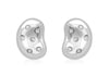 9ct White Gold 0.21ct Diamond Coffee Bean Earrings