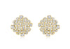 9ct Yellow Gold 0.05t Diamond Lattie Square Stud Earrings