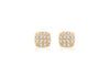 9ct Yellow Gold 0.10ct Diamond Pave Set 5mm ushion Stud Earrings