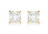 9ct Yellow Gold 3mm 4-Claw Zirconia  Stud Earrings