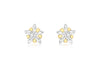 9ct Yellow Gold Zirconia  5mm x 5mm Star Stud Earrings