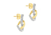 9ct Yellow Gold 0.08t Diamond Heart Knot Stud Earrings