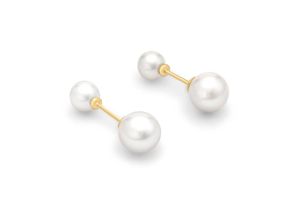 9ct Yellow Gold Pearl Frok Earrings
