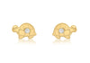 9ct Yellow Gold Zirconia  Mini Tortoise Stud Earrings