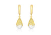 9ct Yellow Gold Fresh Water Pearl one Drop Earrings