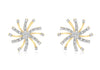 9ct Yellow Gold 0.10ct Diamond Snowflake Stud Earrings
