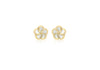 9ct Yellow Gold Mother of Pearl 8.5mm Flower Stud Earrings