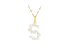 9ct Yellow Gold Fresh Water Pearls Initial Pendant