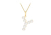 9ct Yellow Gold Fresh Water Pearls Initial Pendant