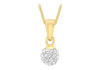 9ct Yellow Gold Crystal 5mm Ball Pendant