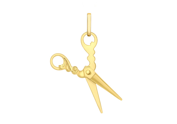 9ct Yellow Gold Scissors Pendant