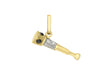 9ct Yellow Gold 0.01ct Diamond and Sapphire Telescope Pendant