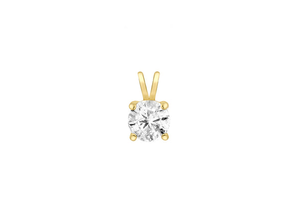 9ct Yellow Gold 0.50ct Solitaire Diamond Pendant