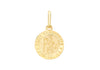 9ct Yellow Gold St Christopher Round Medal Satin Pendant