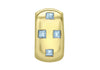 9ct Yellow Gold 4 Stone Blue Topaz Pendant