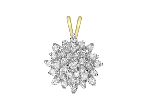 9ct Yellow Gold 0.50ct Diamond Pendant