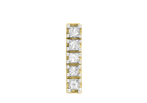 9ct Yellow Gold 0.25t Princess Cut Diamond Pendant