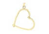 9ct Yellow Gold Square-Tube Open-Heart Pendant